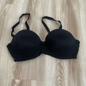 Auden plunge coverage push up strapless bra size 36B - black